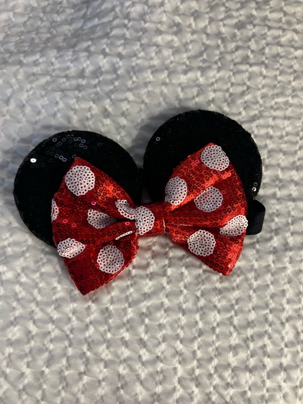 Disney Baby Minnie Mouse Ears Headband Polka Dot Sequin Disneyland Paris Toddler